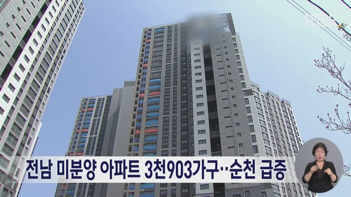 전남 순천 조례 자이 전남 미분양 178세대 현황