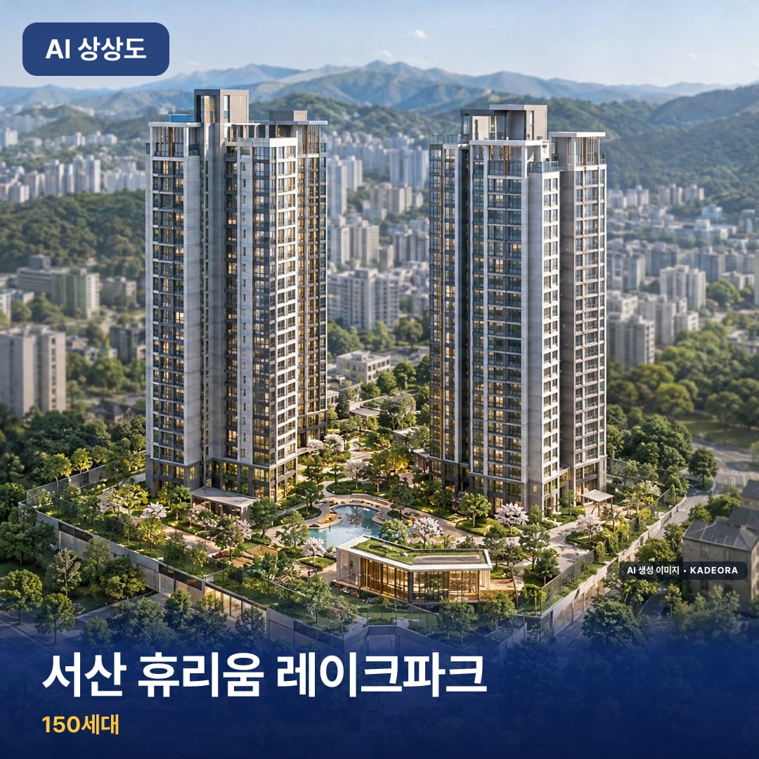 서산 휴리움 레이크파크 단지 썸네일 — AI 생성 이미지