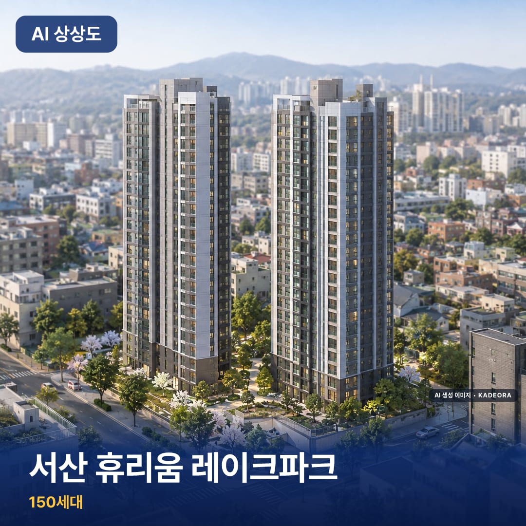 서산 휴리움 레이크파크 단지 썸네일 — AI 생성 이미지