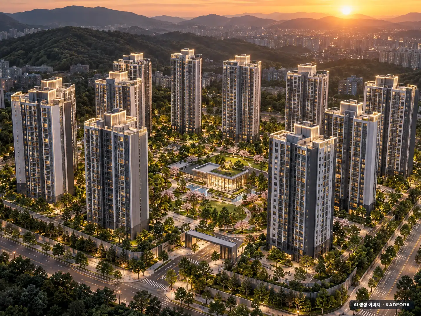 부산명지 A-5BL 공동주택 12개동·총 1,305세대 기준 AI 상상도 — 실제와 다를 수 있음 부산명지 A-5BL 공동주택 12개동·총 1,305세대 기준 AI 상상도(노을 항공) — 실제와 다를 수 있음