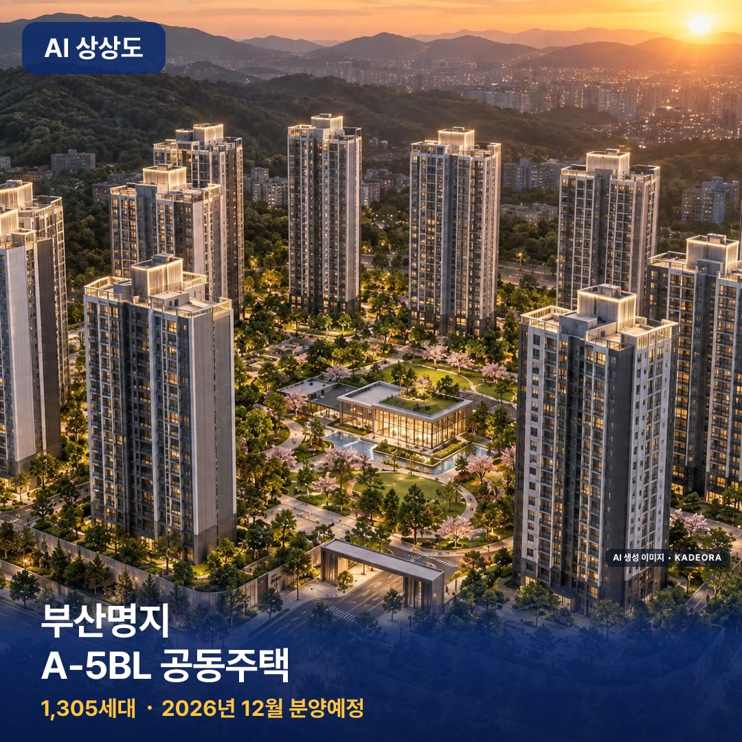 부산명지 A-5BL 공동주택 완공 AI 상상도 카드