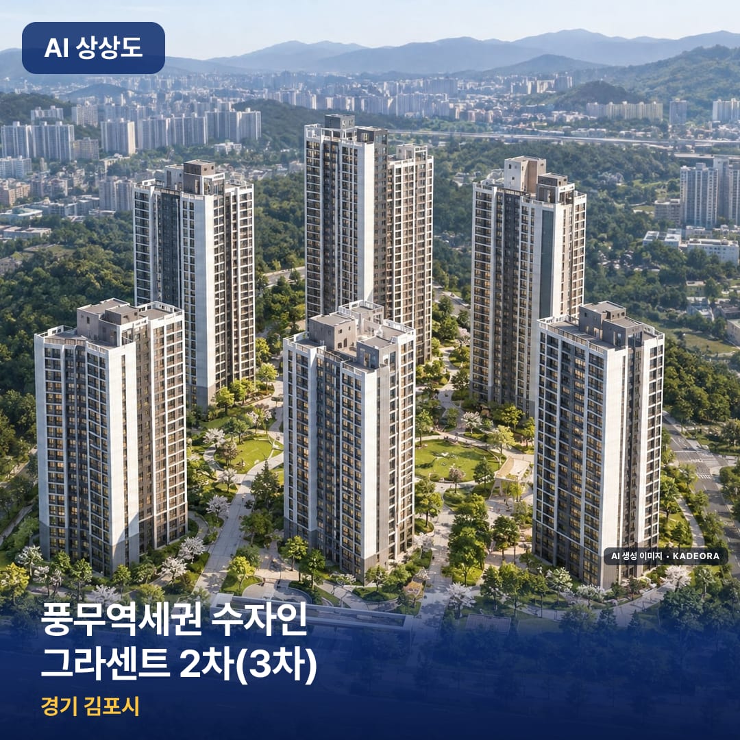 풍무역세권 수자인 그라센트 2차(3차) 완공 AI 상상도 카드
