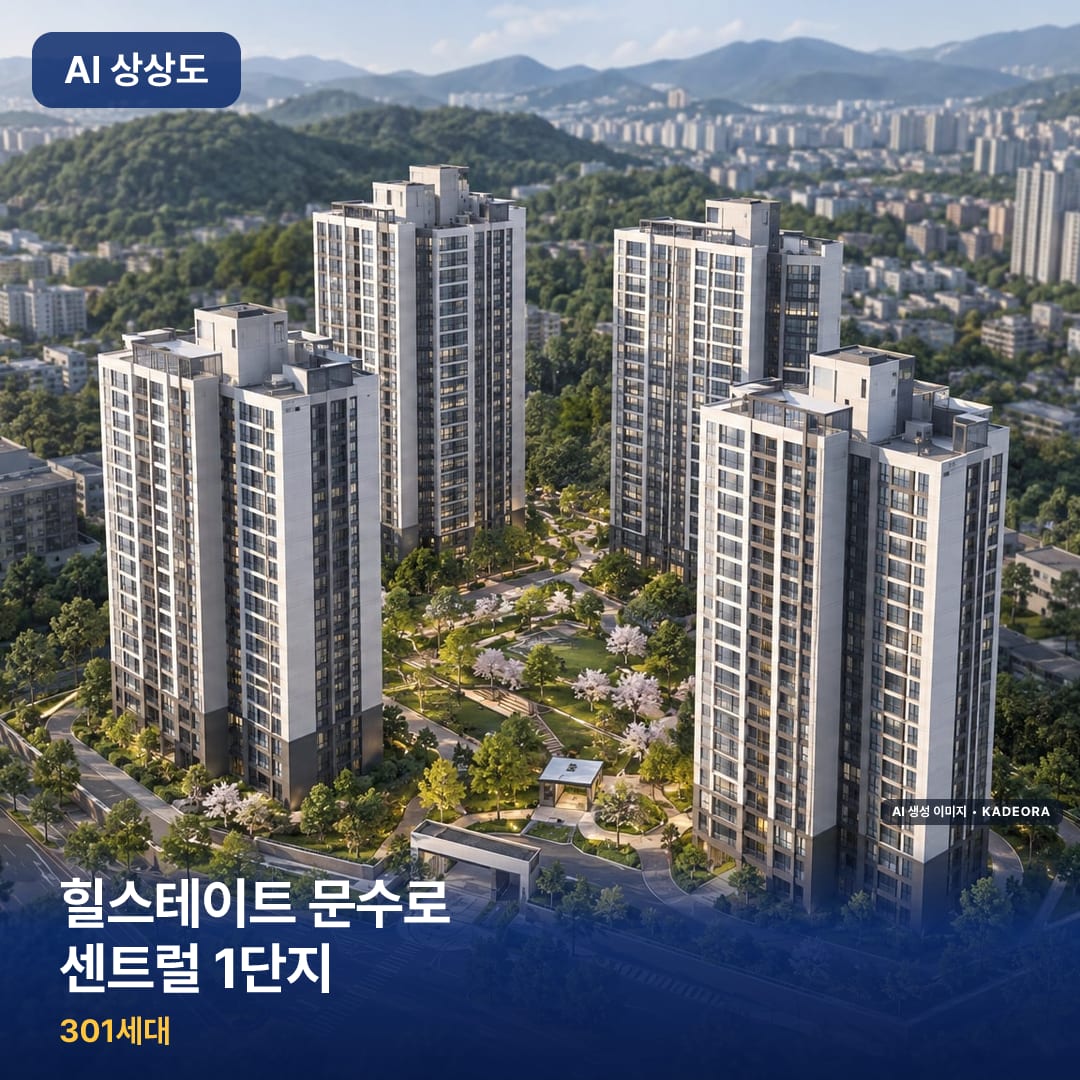 힐스테이트 문수로 센트럴 1단지 AI 상상도