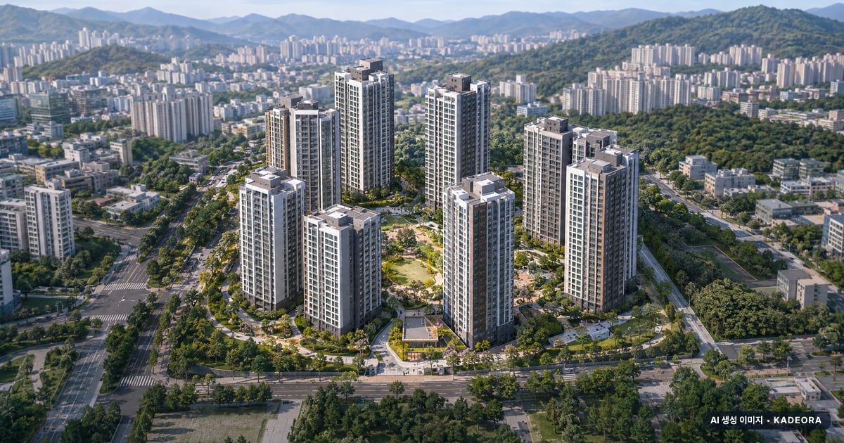 두산위브 트리니뷰 구명역 단지 전경 AI 상상도 — 북구 구포동 288세대