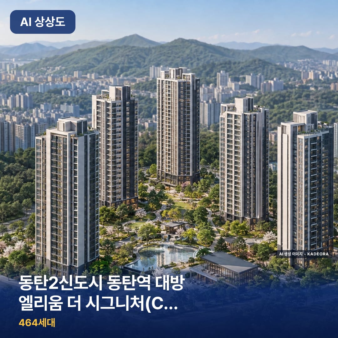 동탄2신도시 동탄역 대방 엘리움 더 시그니처(C18BL) AI 상상도
