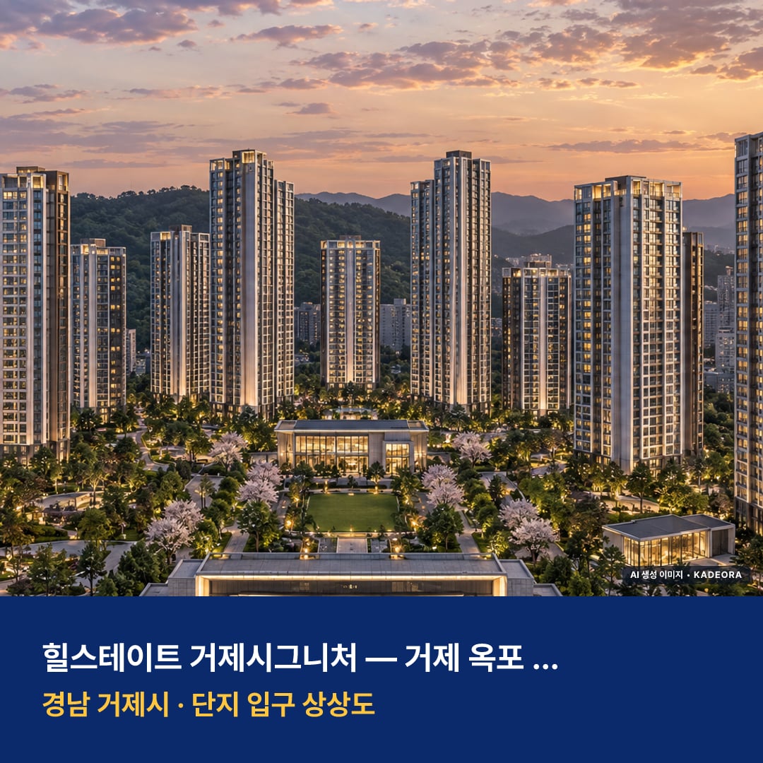 힐스테이트 거제시그니처 단지 전경 AI 상상도 — 거제시 1,963세대