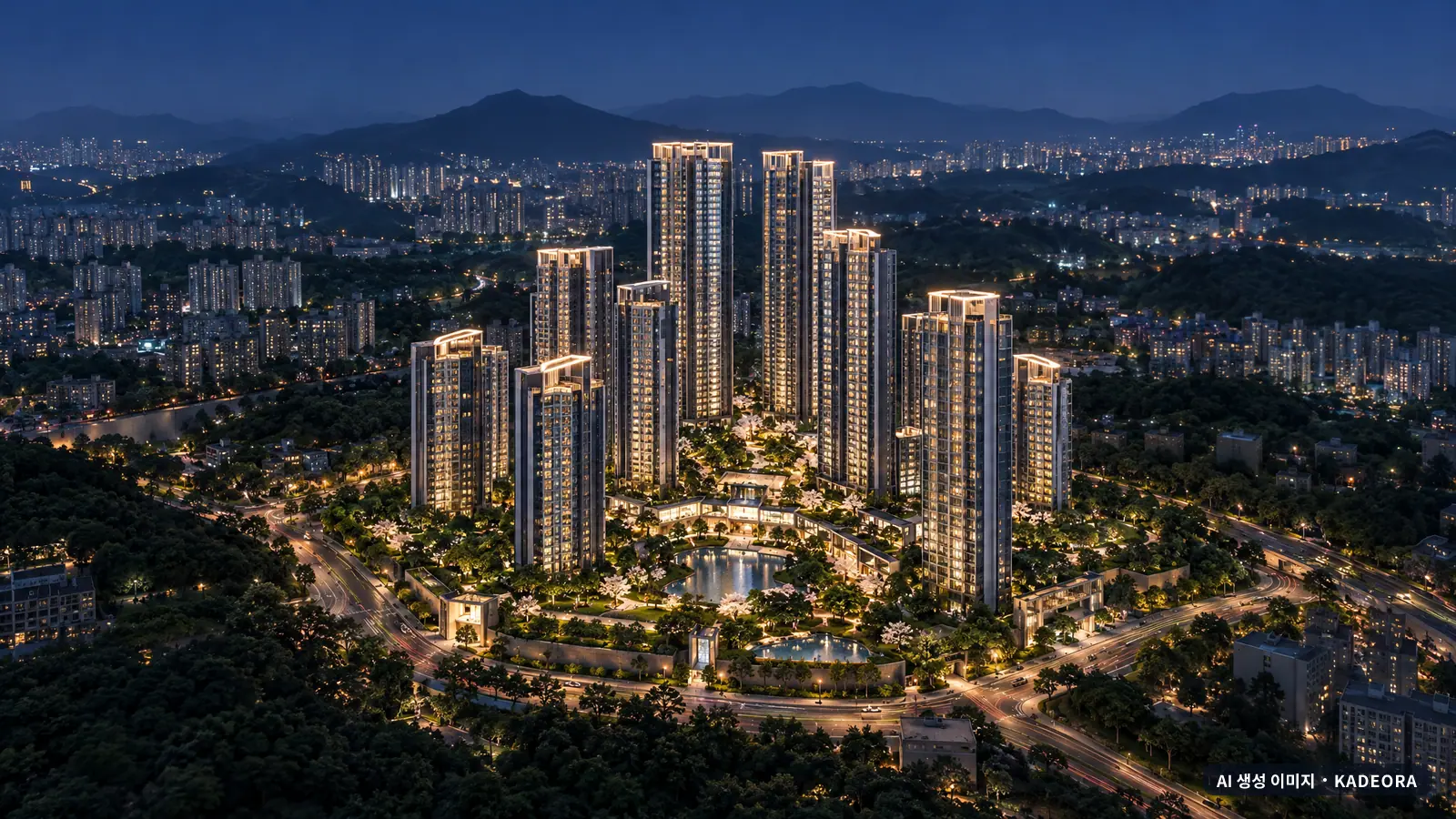 힐스테이트 거제시그니처 단지 전경 AI 상상도 — 거제시 356세대