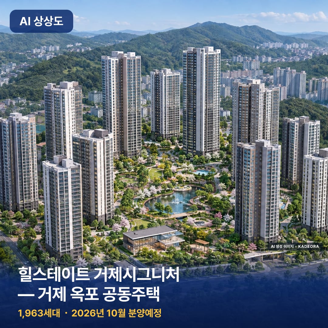 힐스테이트 거제시그니처 — 거제 옥포 공동주택 완공 AI 상상도 카드