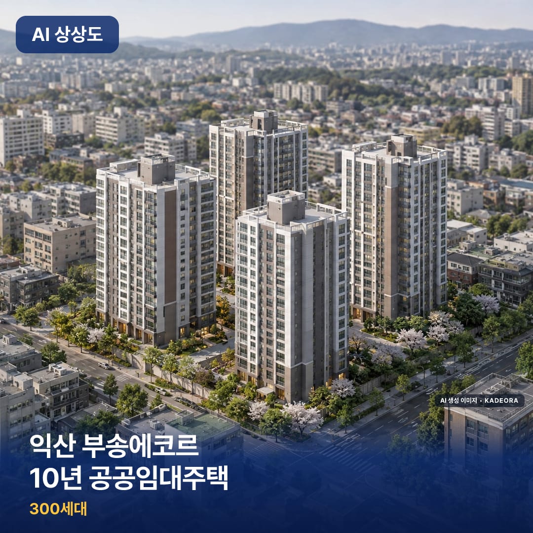 익산 부송에코르 10년 공공임대주택 단지 썸네일 — AI 생성 이미지