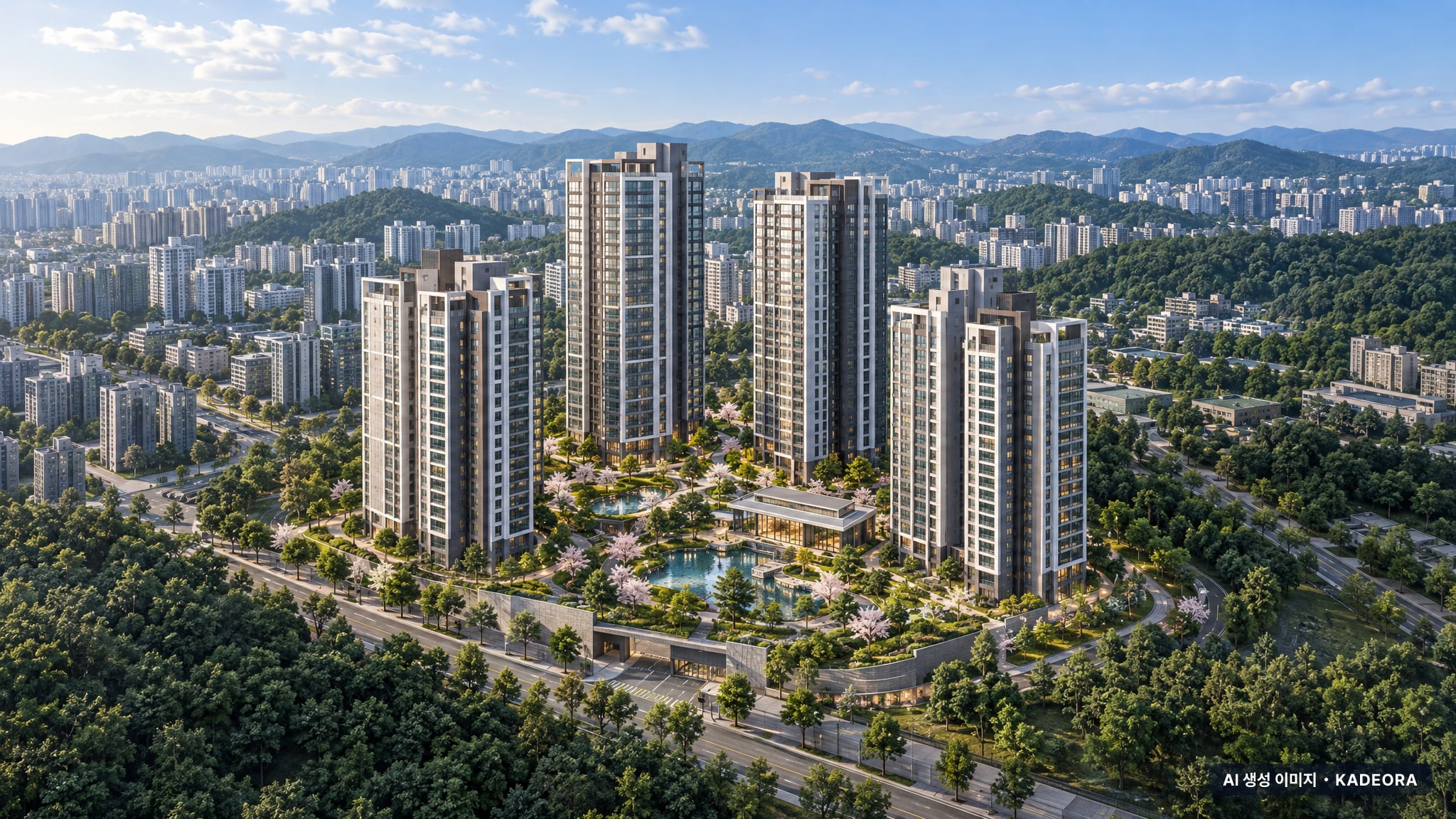 성남 복정1지구 B3블록(사전청약) 단지 전경 AI 상상도(주간 항공) — 경기 성남시 착공 417세대