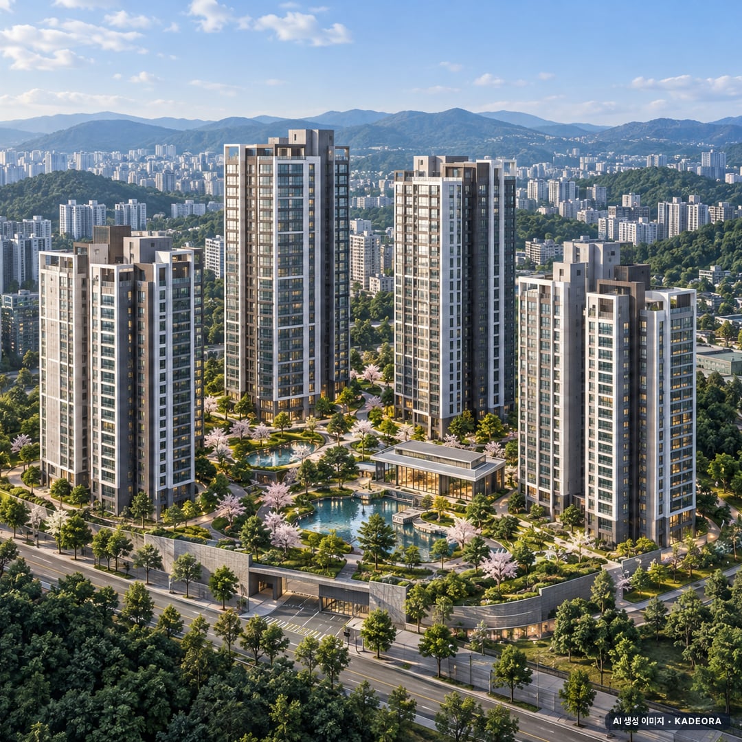 성남 복정1지구 B3블록(사전청약) 단지 전경 AI 상상도(주간 항공) — 경기 성남시 착공 417세대