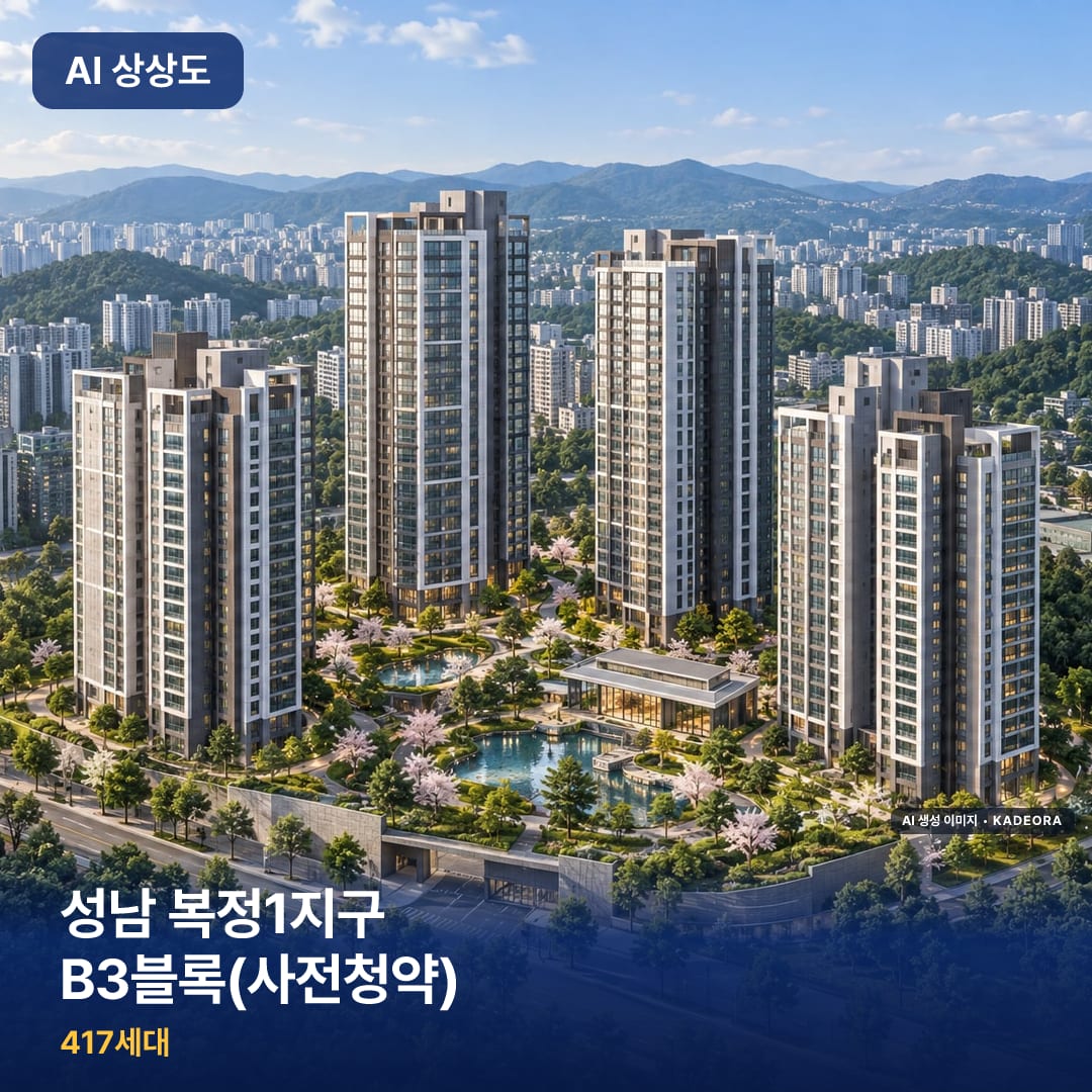 성남 복정1지구 B3블록(사전청약) AI 상상도