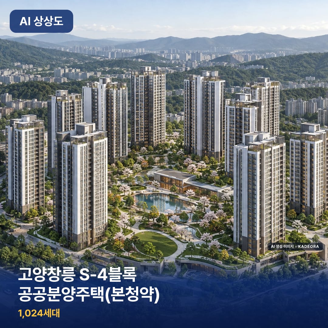 고양창릉 S-4블록 공공분양주택(본청약) 단지 썸네일 — AI 생성 이미지
