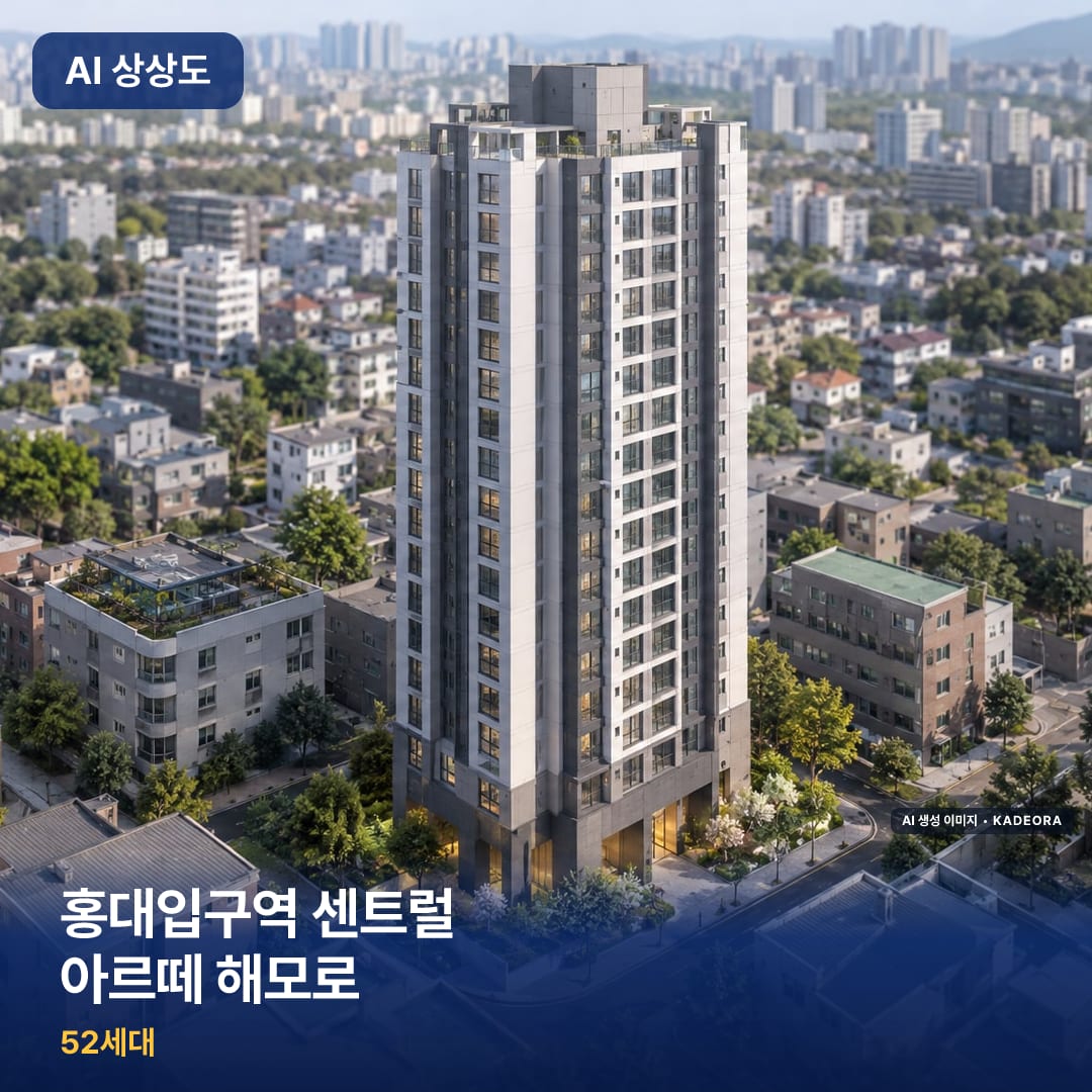 홍대입구역 센트럴 아르떼 해모로 AI 상상도