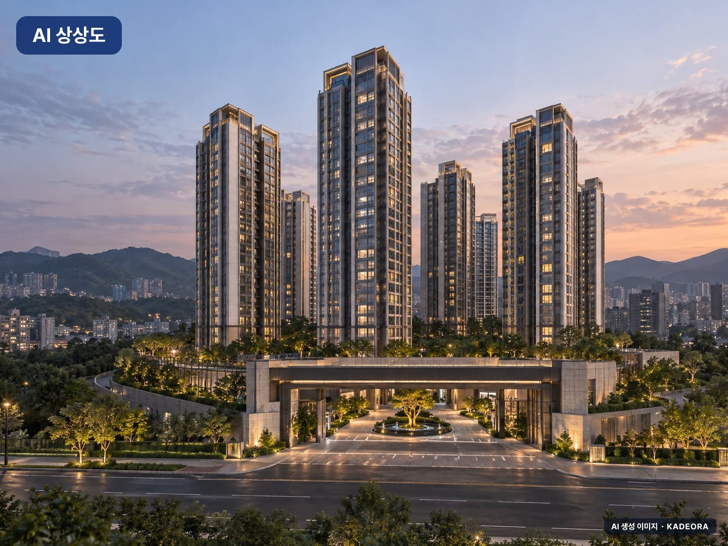 대연 디아이엘 단지 전경 AI 상상도(단지 입구) — 부산 남구 착공 4,488세대