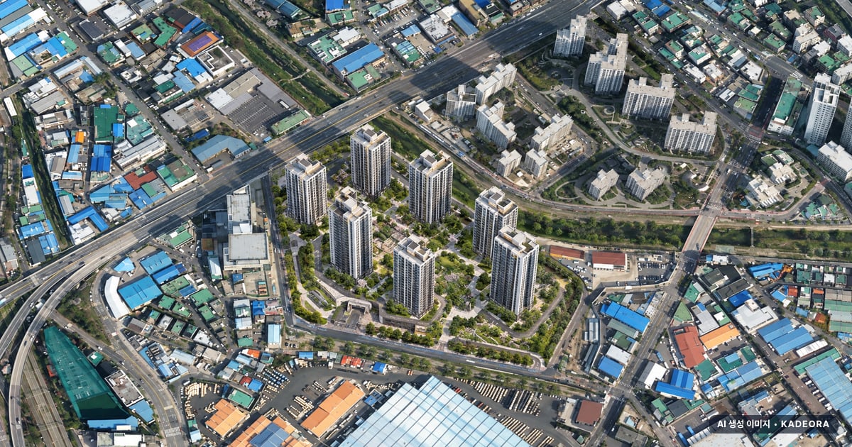 금정역 푸르지오 그랑블 단지 전경 AI 상상도 — 군포시 금정동 1,072세대