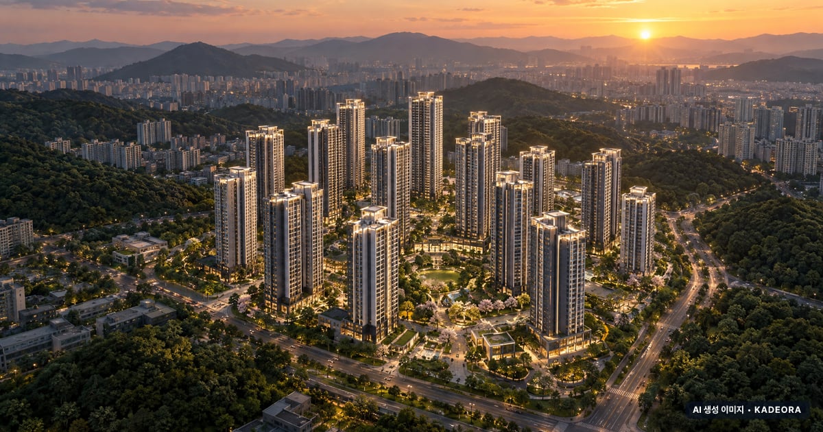 검단 센트레빌 에듀시티(AB8BL) 단지 전경 AI 상상도(노을 항공) — 인천 검단구 착공 1,534세대