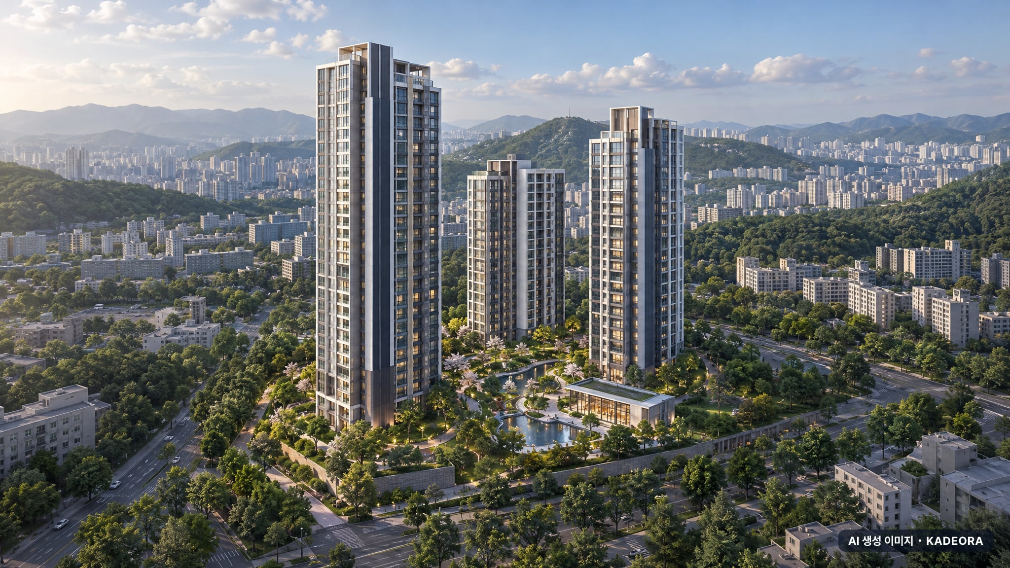 김포고촌2지구 A1블록 공공분양주택 단지 전경 AI 상상도(주간 항공) — 경기 김포시 착공 262세대