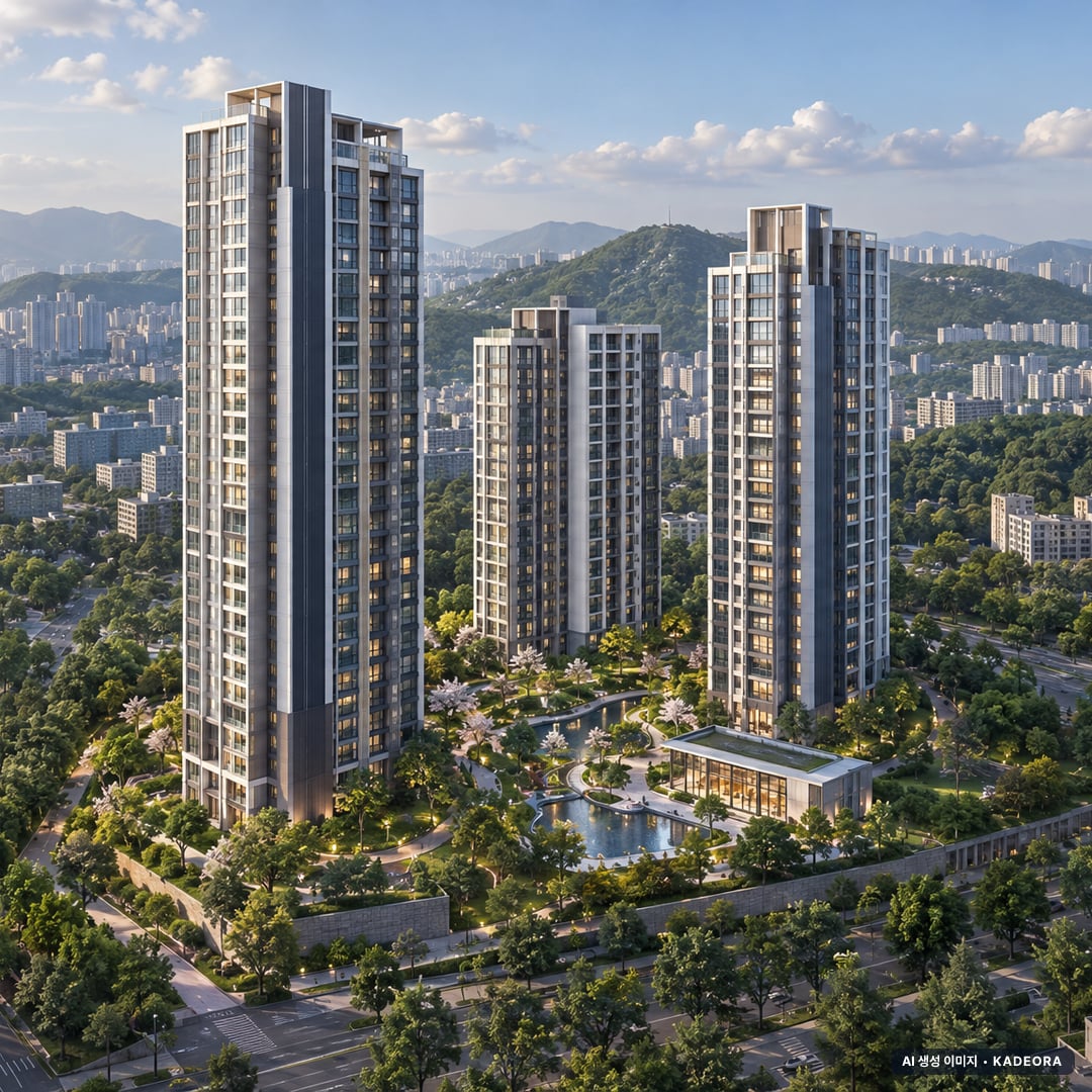 김포고촌2지구 A1블록 공공분양주택 단지 전경 AI 상상도(주간 항공) — 경기 김포시 착공 262세대