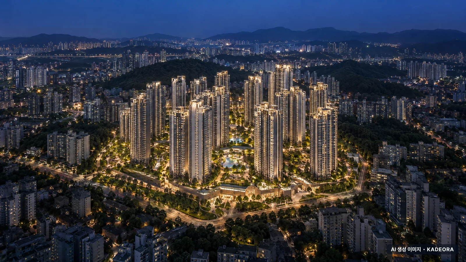 오전다 재개발 단지 전경 AI 상상도 — 의왕시 오전동 3,047세대