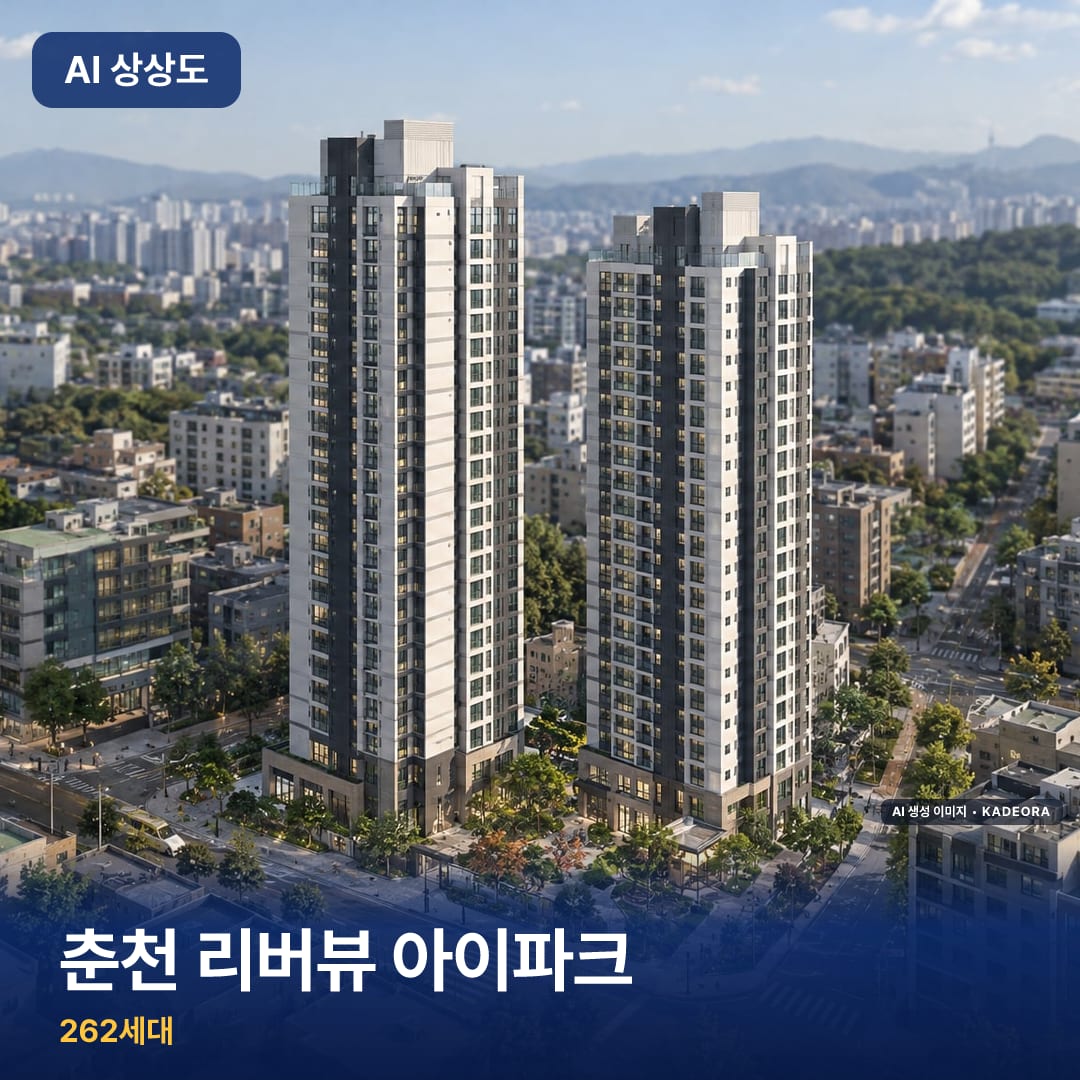 춘천 리버뷰 아이파크 단지 썸네일 — AI 생성 이미지