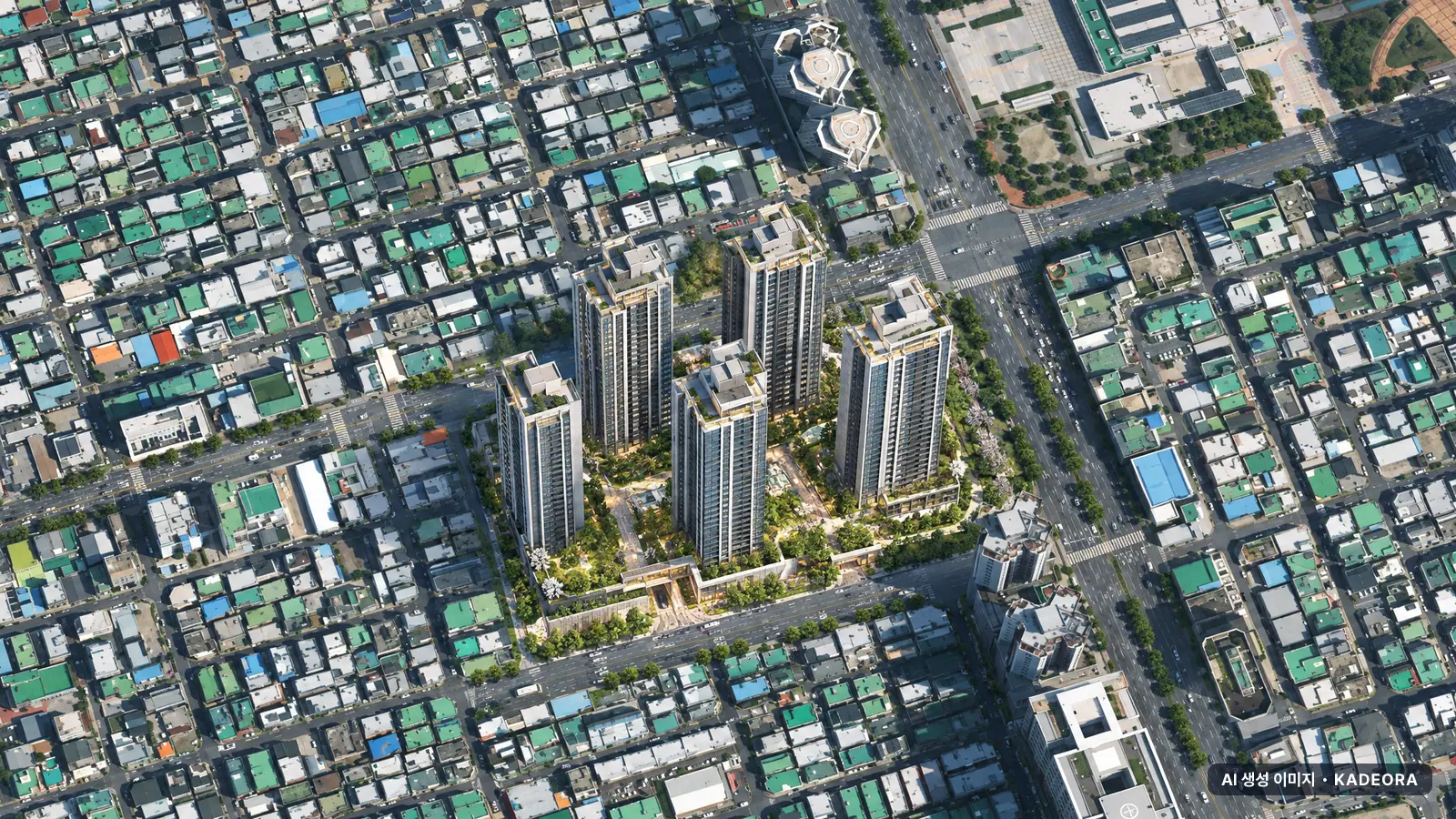 울산 남구 달동 재개발 단지 전경 AI 상상도 — 남구 달동