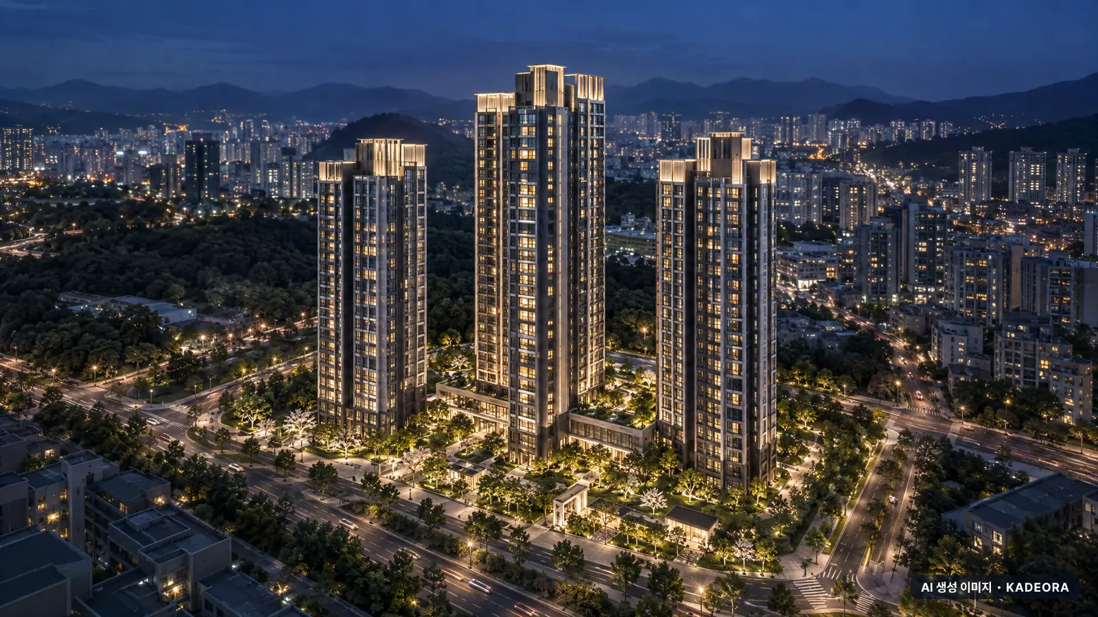 동래 반도 유보라 단지 전경 AI 상상도 — 동래구 낙민동 400세대
