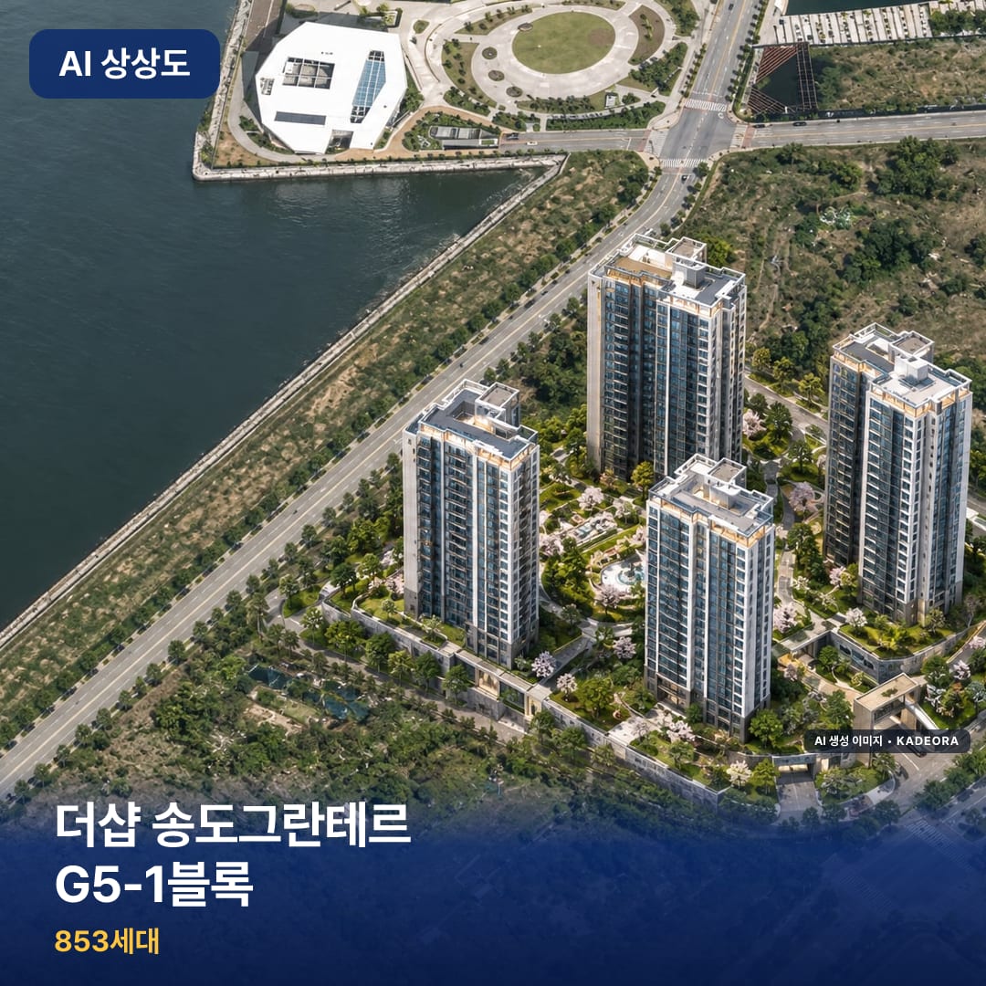 더샵 송도그란테르 G5-1블록 단지 썸네일 — AI 생성 이미지