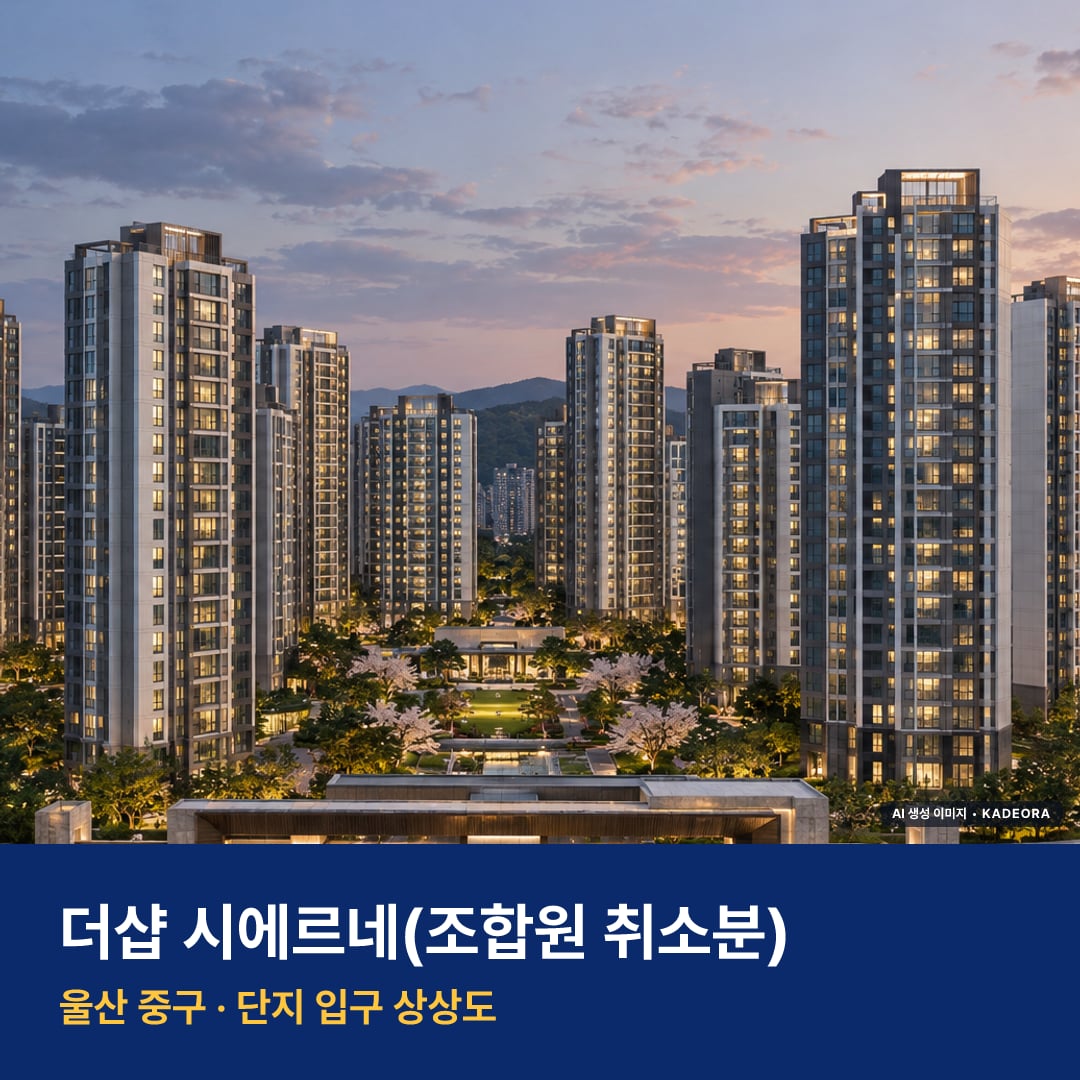 더샵 시에르네 청약 주변 경관 · AI 생성 상상도 · 실제와 다를 수 있음