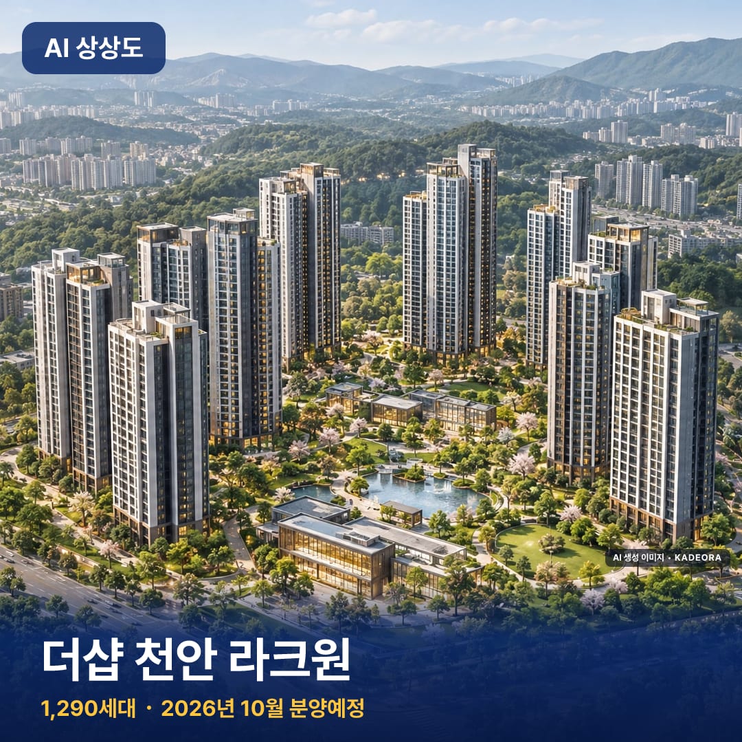 더샵 천안 라크원 단지 썸네일 — AI 생성 이미지