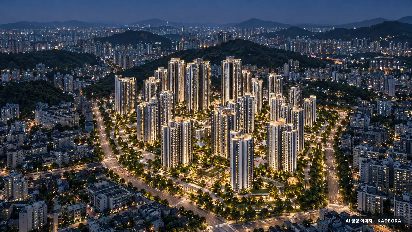 부산 금정구 금사1 재개발 단지 전경 AI 상상도 — 금정구 금사동 2,635세대
