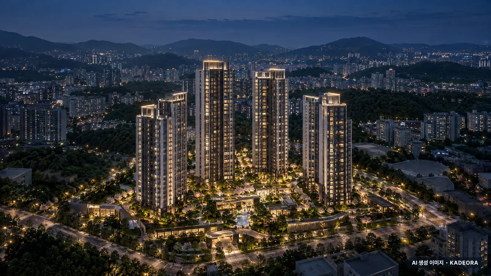 동래 푸르지오 에듀포레 단지 전경 AI 상상도 — 동래구 안락동 474세대