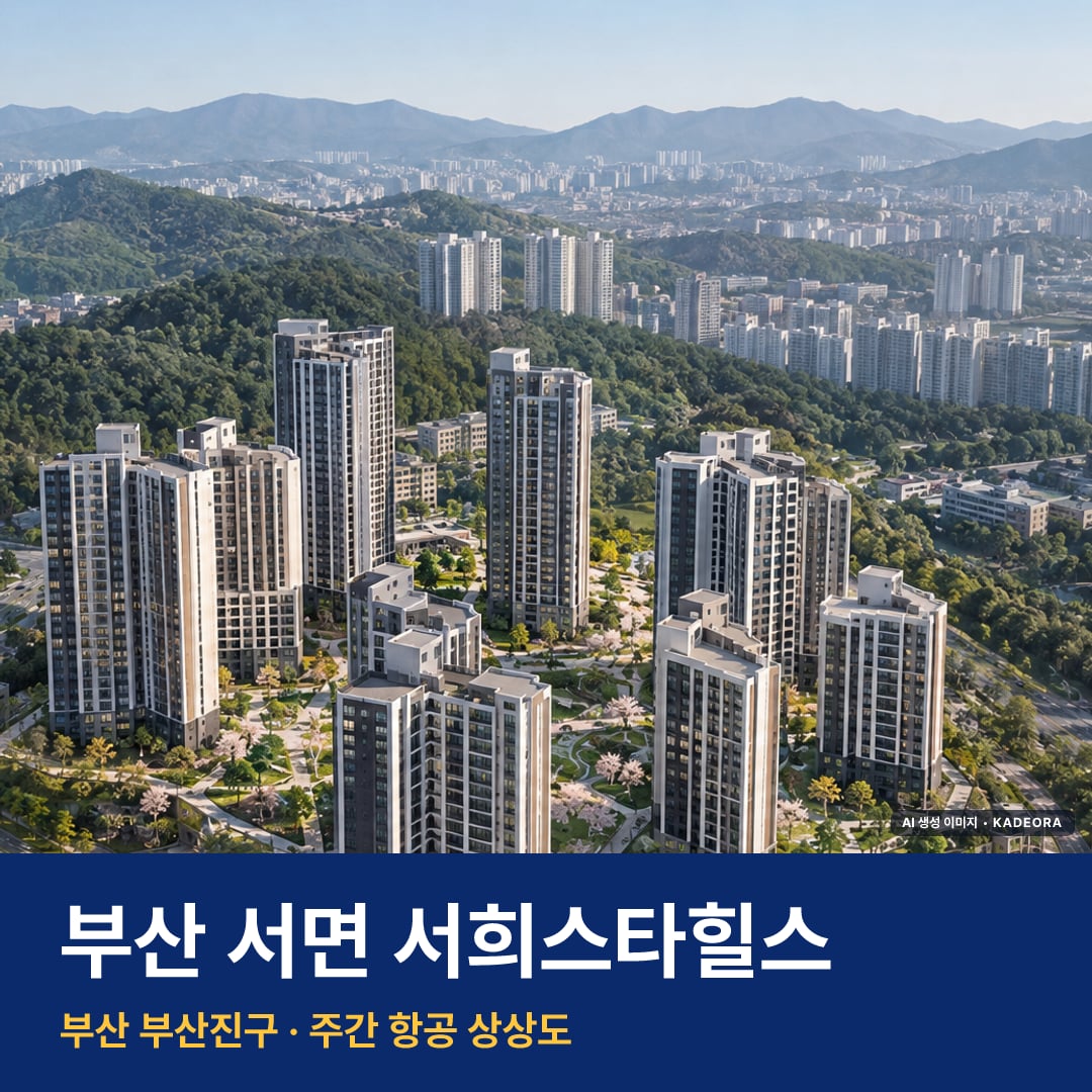 부산 서면 서희스타힐스 단지 전경 AI 상상도 — 부산진구 전포동 933세대