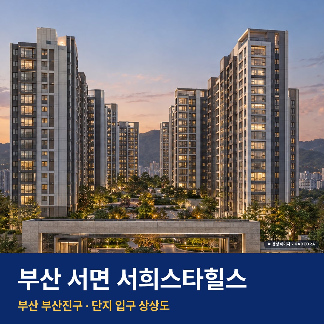 부산 서면 서희스타힐스 단지 전경 AI 상상도 — 부산진구 전포동 933세대