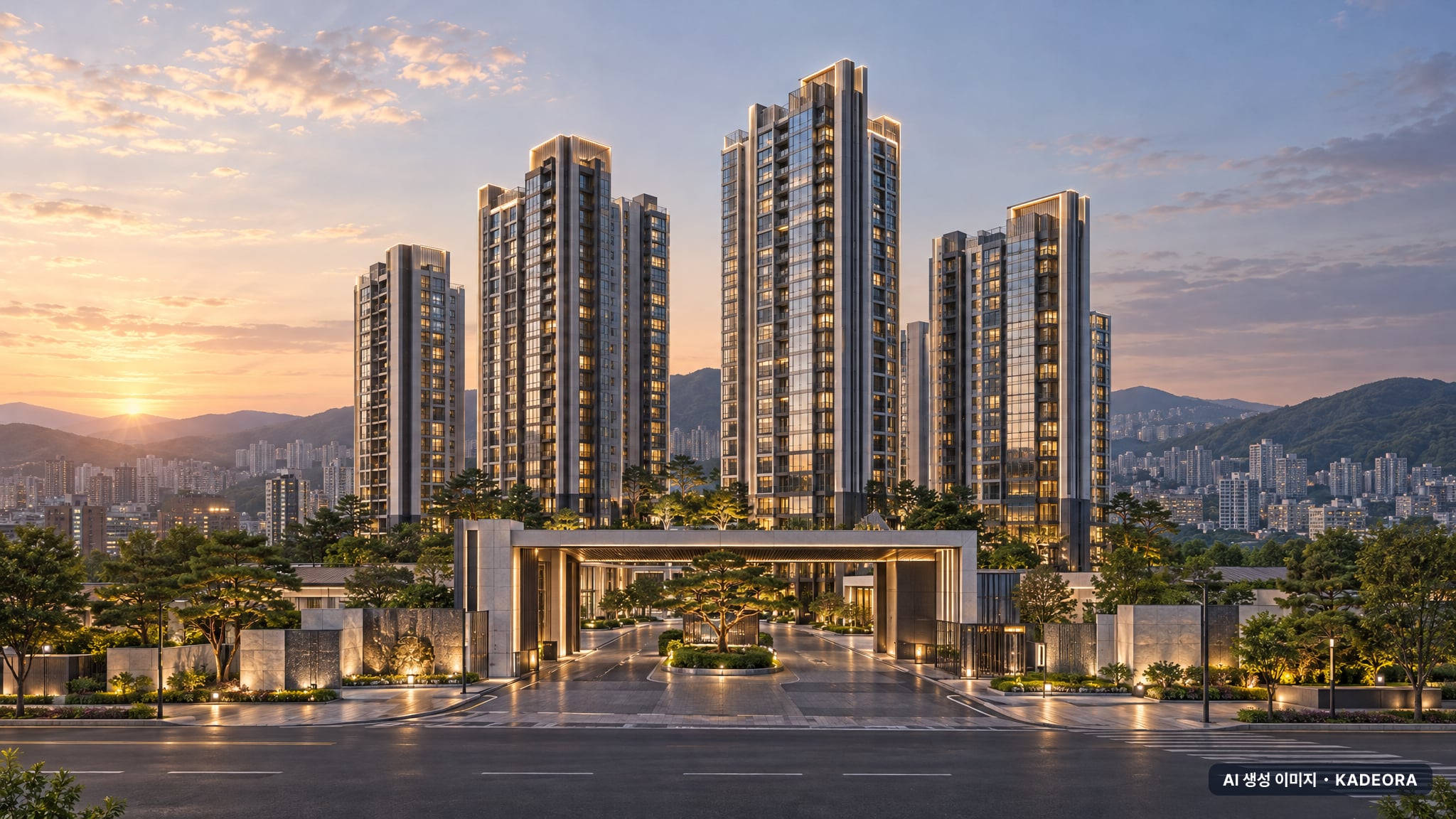서신 더샵 비발디 단지 전경 AI 상상도(단지 입구) — 전북 전주시 착공 1,914세대