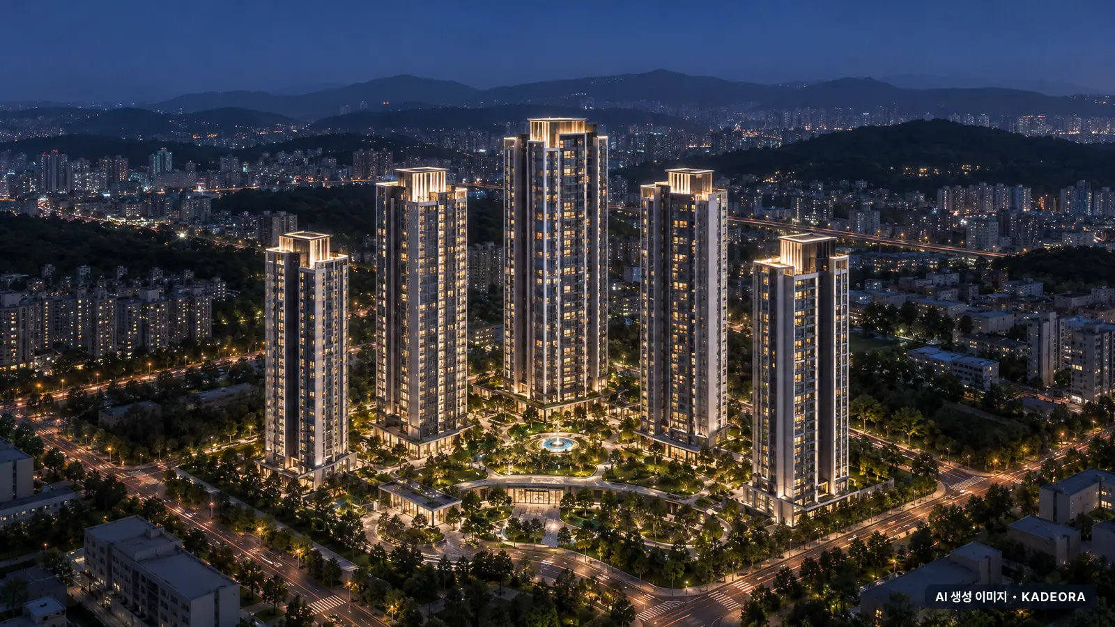 한화포레나 부산당리 단지 전경 AI 상상도 — 사하구 당리동 543세대