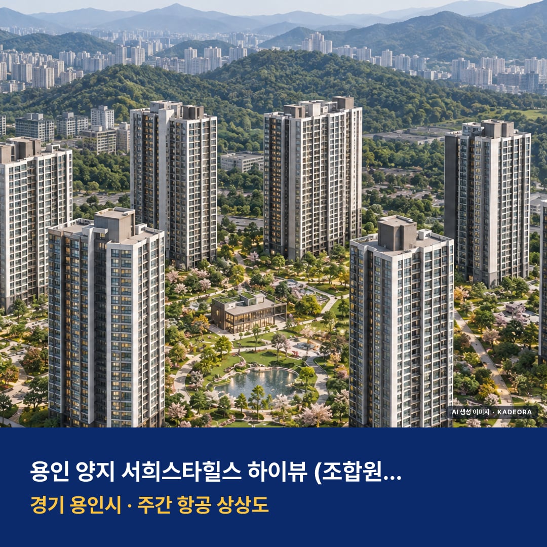 용인 양지 서희스타힐스 하이뷰 단지 전경 AI 상상도 — 용인시