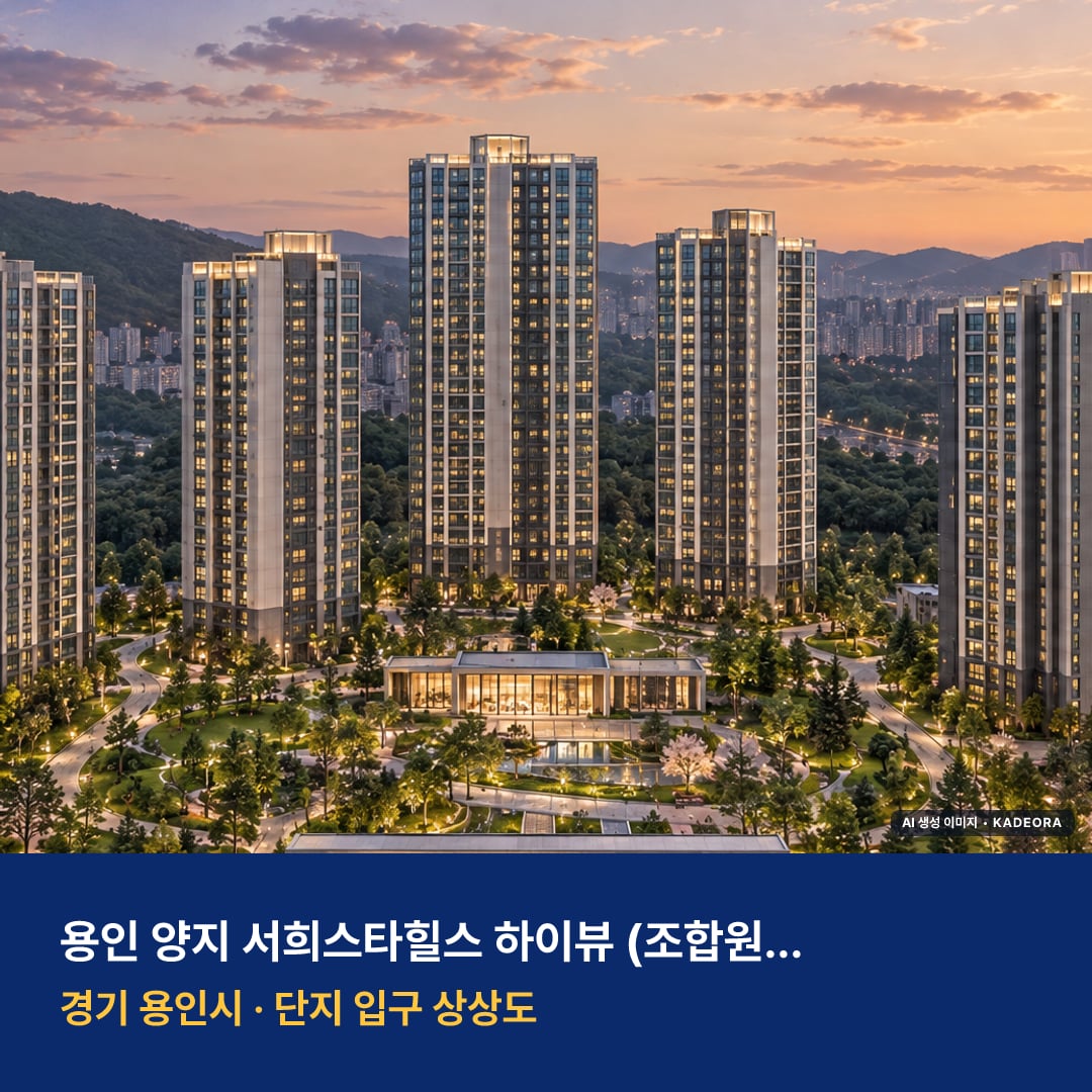용인 양지 서희스타힐스 하이뷰 단지 전경 AI 상상도 — 용인시