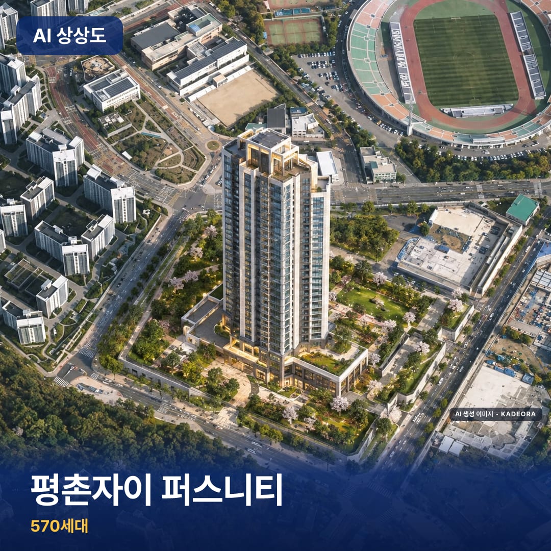 평촌자이 퍼스니티 단지 썸네일 — AI 생성 이미지
