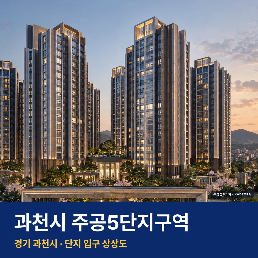 과천시 주공5단지구역 분양가 주변 경관 · AI 생성 상상도 · 실제와 다를 수 있음