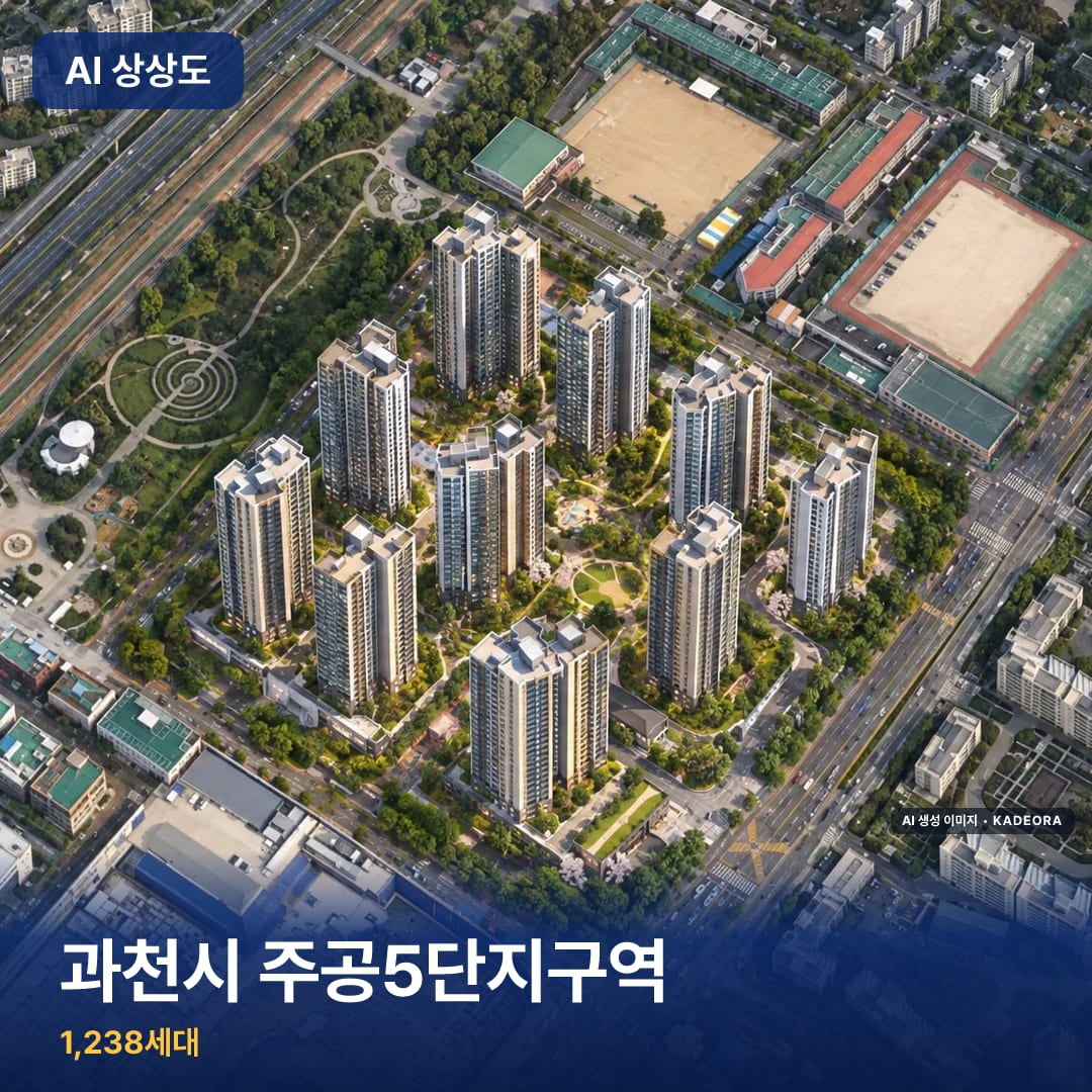 과천시 주공5단지구역 단지 썸네일 — AI 생성 이미지