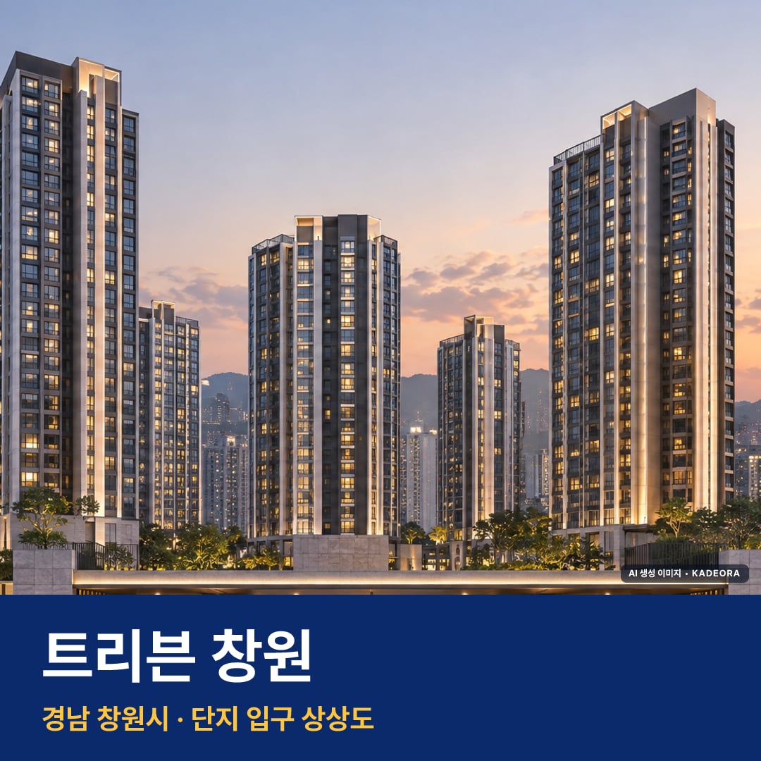 트리븐 창원 단지 전경 AI 상상도 — 창원시 자은동 434세대