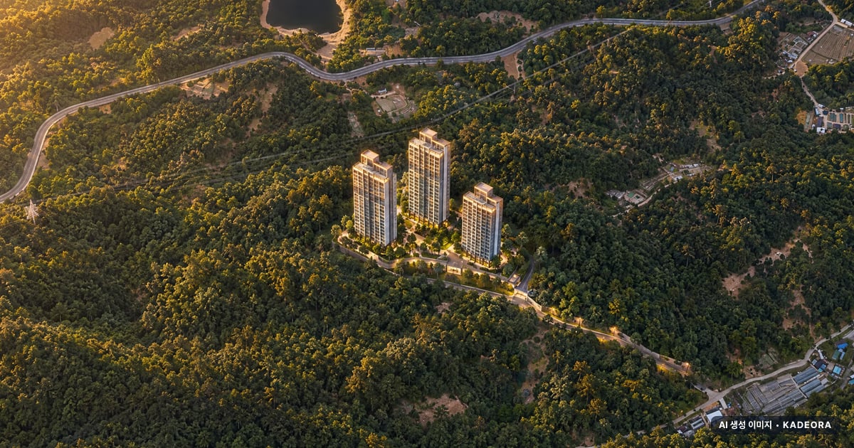 문수데시앙2단지 공가세대 일반공급 조감도 AI 상상도(노을 항공) — 울산 울주군 당첨자 발표 22세대