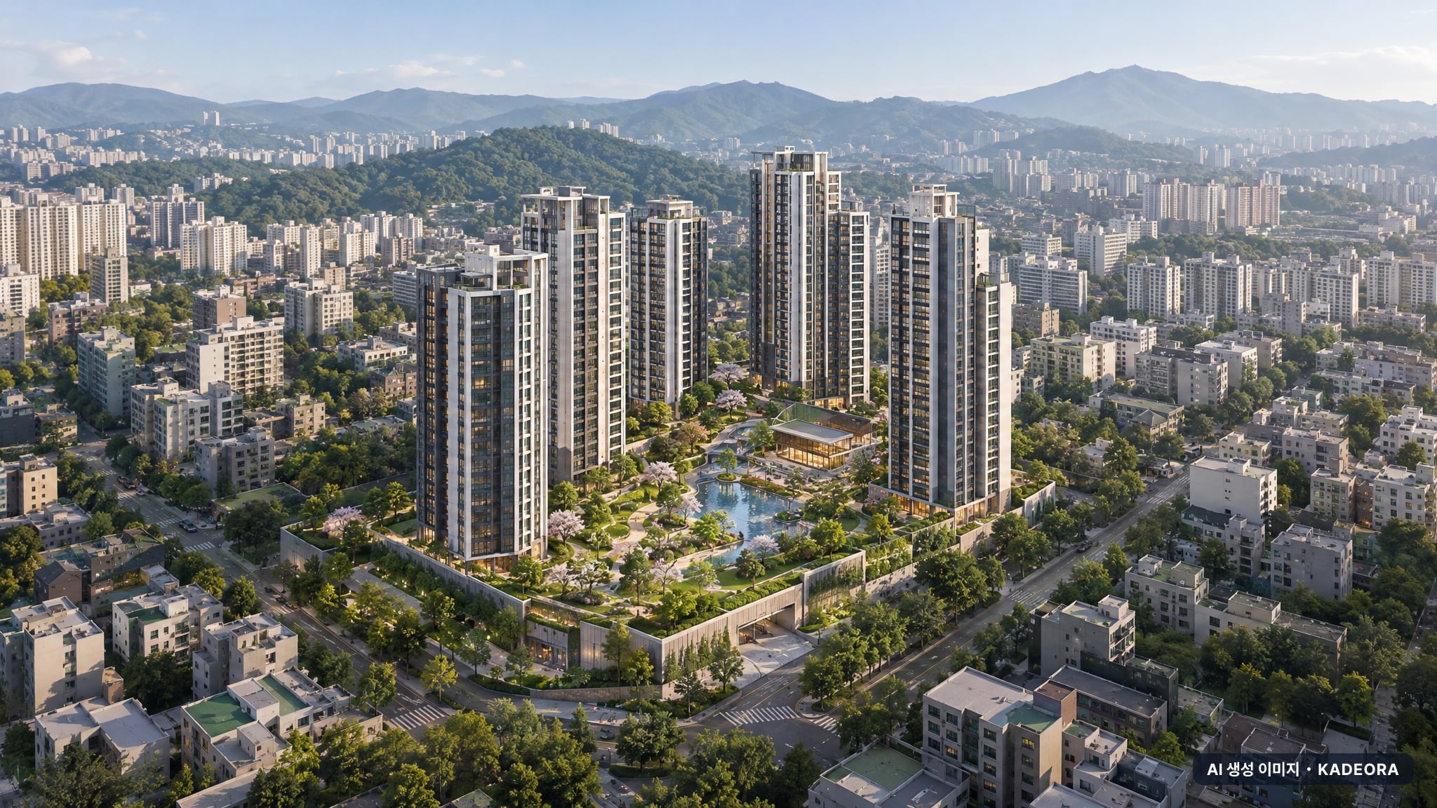 인천 중구 신포 정비사업 단지 전경 AI 상상도(주간 항공) — 인천 제물포구 조합설립 800세대