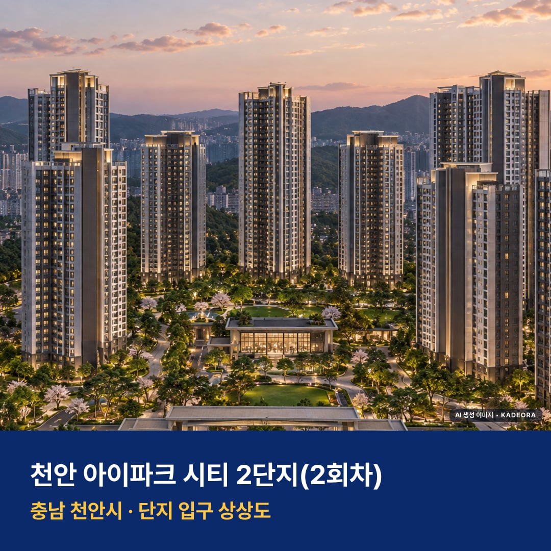천안 아이파크 시티 2단지 단지 전경 AI 상상도 — 천안시 부대동