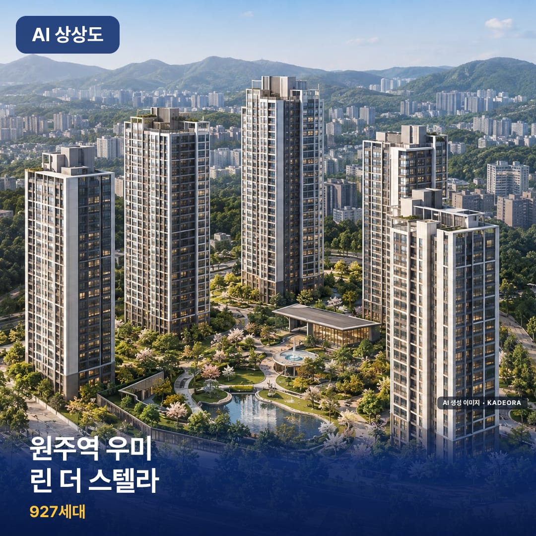 원주역 우미 린 더 스텔라 단지 썸네일 — AI 생성 이미지