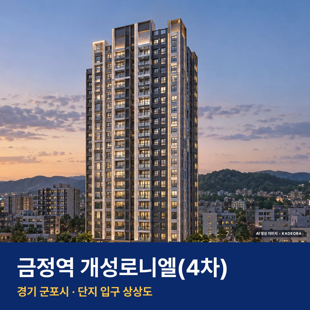 금정역 개성로니엘(4차) 단지 전경 AI 상상도 — 군포시 금정동