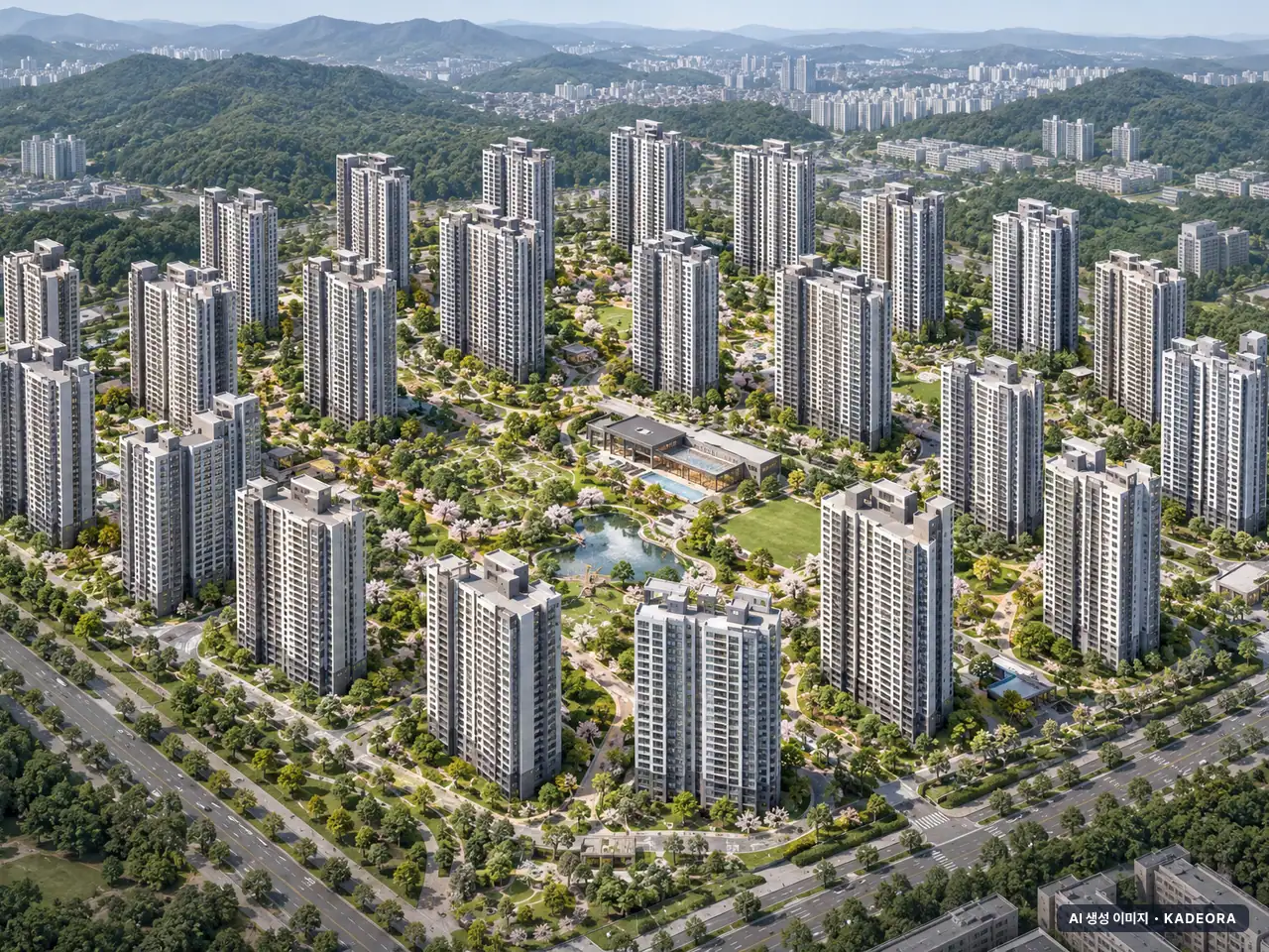 운정 아이파크 시티 25개동·최고 29층·총 3,250세대 기준 AI 상상도(주간 항공) — 실제와 다를 수 있음