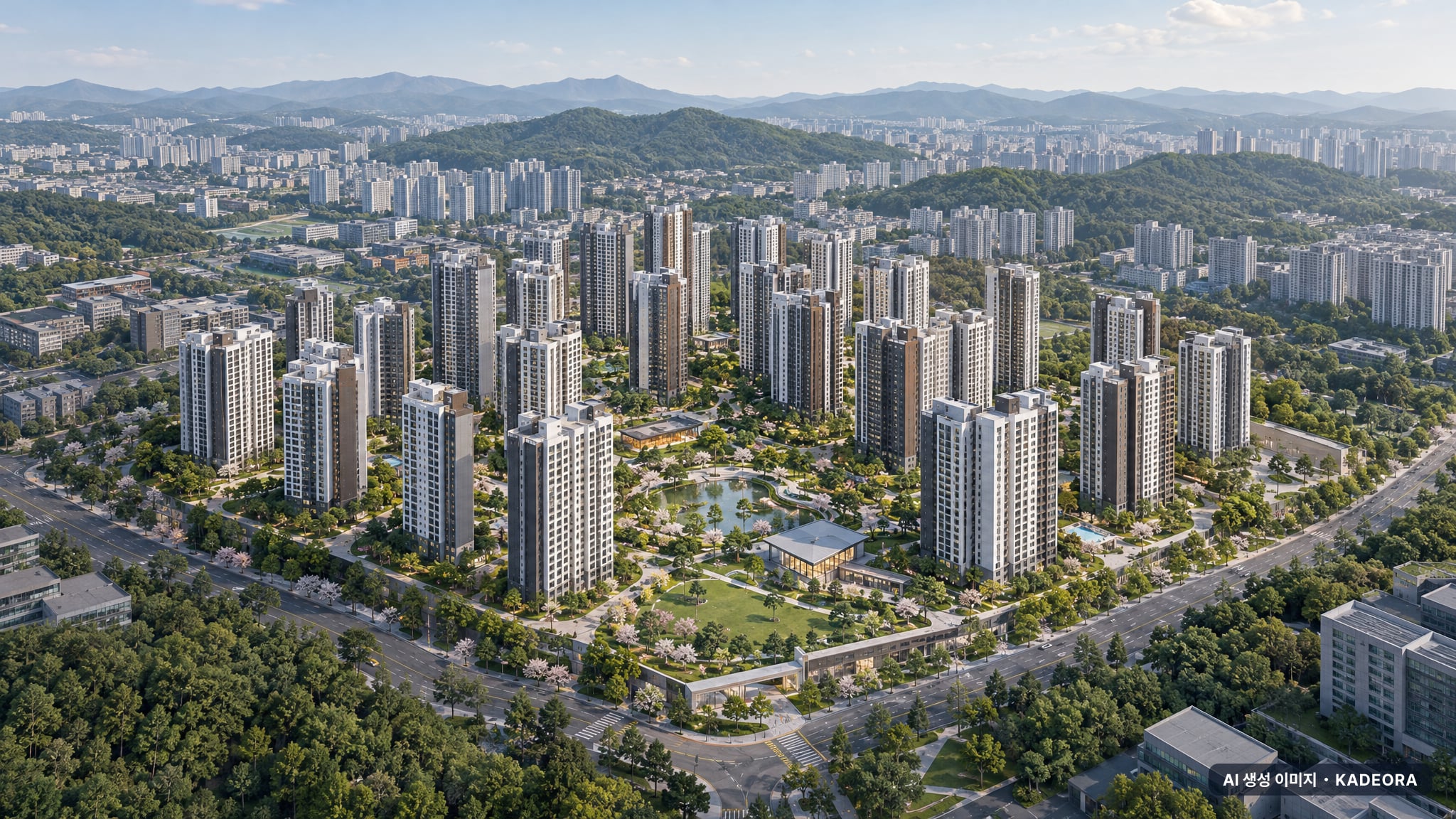 운정 아이파크 시티 단지 전경 AI 상상도(주간 항공) — 경기 파주시 착공 3,250세대
