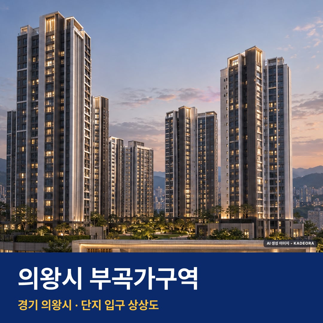 의왕시 부곡가구역 분양가 주변 경관 · AI 생성 상상도 · 실제와 다를 수 있음